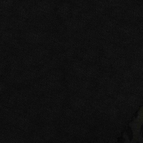 Jacquard Polyester Stretch Knit Fabric, 260 gsm, 160 cm — Black