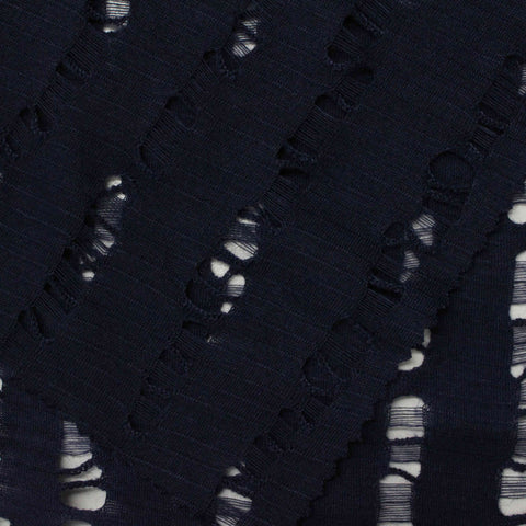 Dark Blue Geometric Jacquard, Polyester, 159 gsm