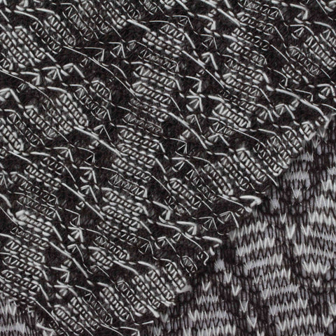 Black Geometric Jacquard, Polyester, 172 gsm