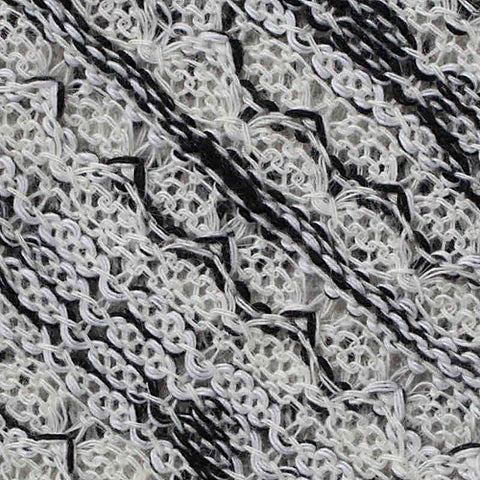 Black Diagonal-Stripe Jacquard, Polyester