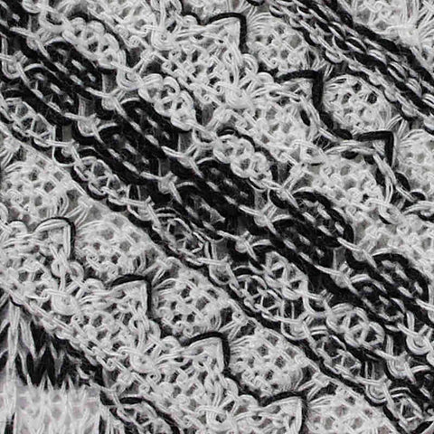 Black Openwork Jacquard, Polyester, 200 gsm, 150 cm