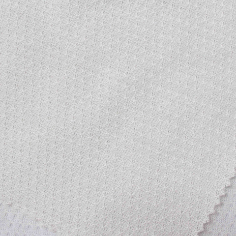Jacquard 100% Polyester Knit Fabric, 180 gsm, 160 cm — White