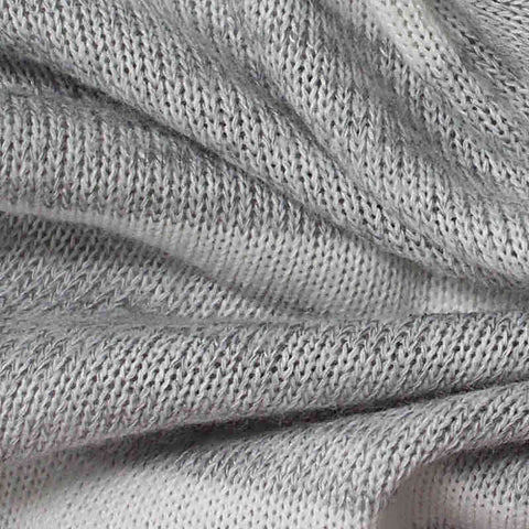 Dark Grey Horizontal-Stripe Jersey Knit