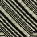 Striped Viscose Polyester Stretch Rib Knit Fabric, 200 gsm, 155 cm — Black