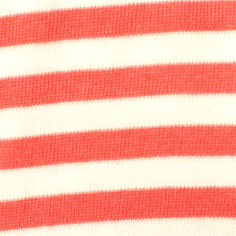 Red Horizontal-Stripe Rib Knit, Cotton