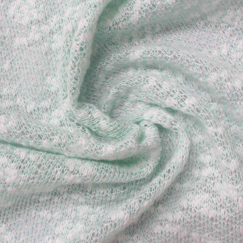 Light Green Marl Chunky Knit, 153 gsm