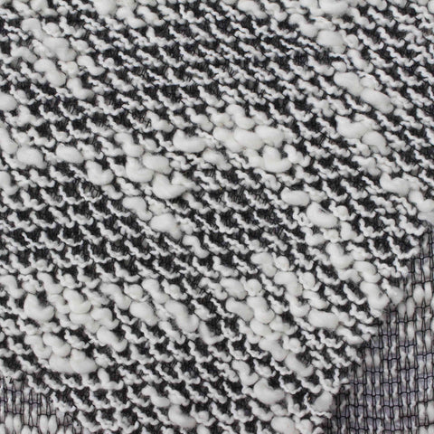 Black Marl Chunky Knit, Cotton-Poly, 180 gsm