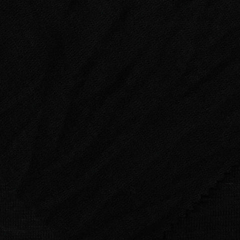Polyester Stretch Chunky Knit Fabric, 183 gsm, 155 cm — Black