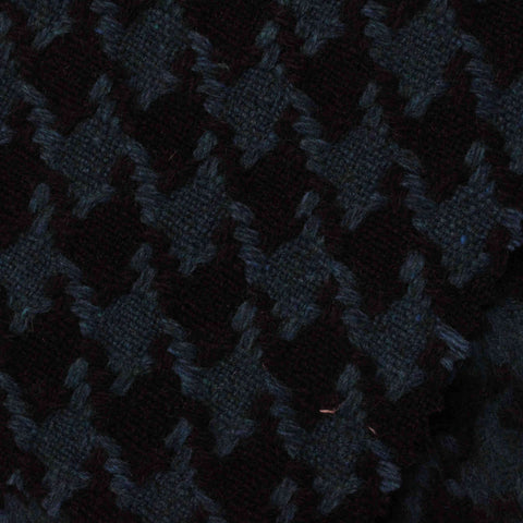 Dark Blue Houndstooth Woven, Polyester