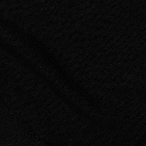 Viscose Polyester Stretch Chunky Knit Fabric, 201 gsm, 165 cm — Black