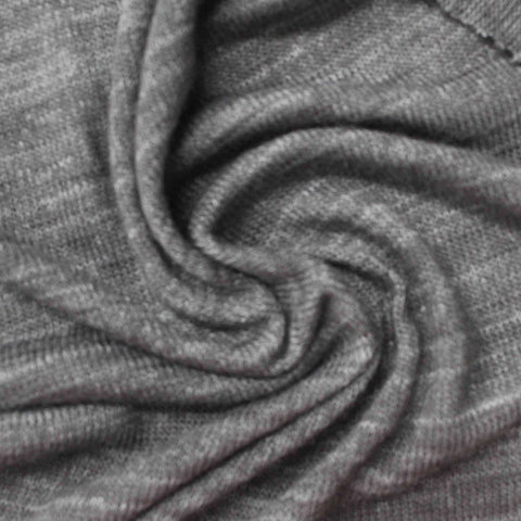 Grey Marl Chunky Knit, Viscose-Poly, 155 gsm, 160 cm, ref EF-224720
