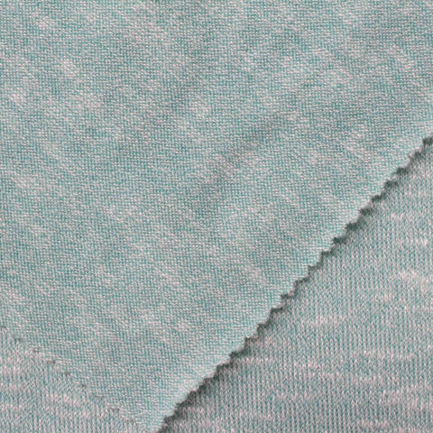 Light Blue-Green Marl Chunky Knit, 206 gsm