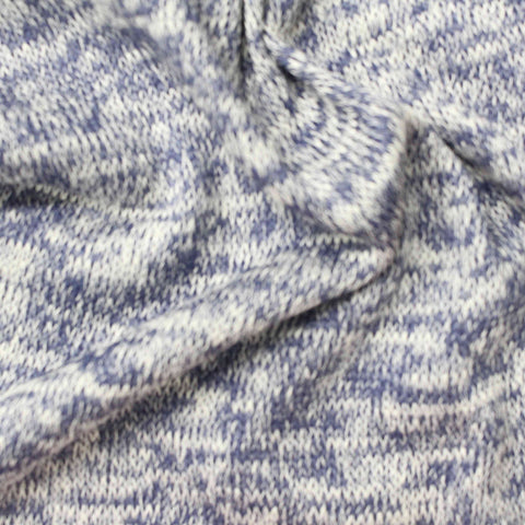 Blue Marl Chunky Knit, Poly-Viscose, 160 gsm, 160 cm