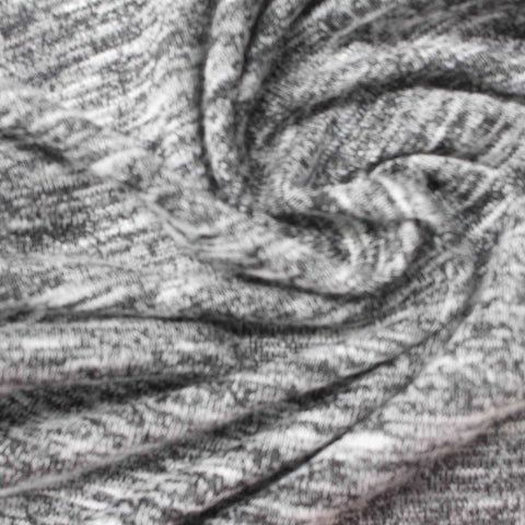 Grey Marl Chunky Knit, Viscose-Poly, 151 gsm