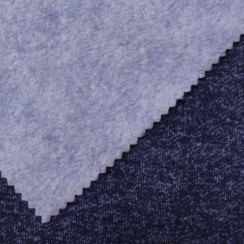 Blue Heather French Terry, Polyester