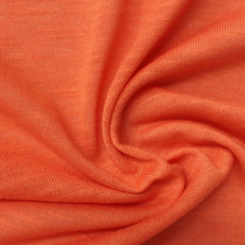 Orange Marl Chunky Knit, Poly-Viscose, 178 gsm