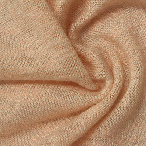 Light Peach Marl Chunky Knit, Poly-Viscose