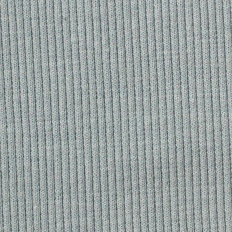 Polyester Cotton Stretch Rib Knit Fabric, 337 gsm, 115 cm — Blue