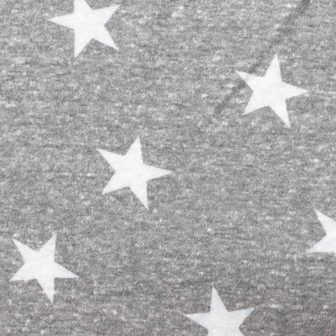 White Stars Jersey Knit, Poly-Cotton