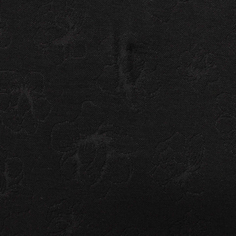 Black Tone-on-Tone Floral Jacquard, Viscose-Nylon