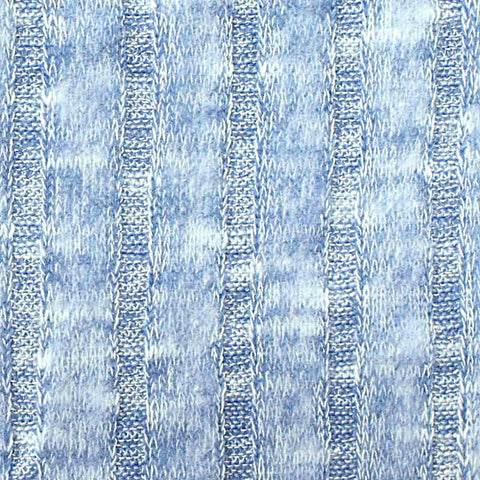 Light Blue Marl Rib Knit, Viscose-Poly, 175 gsm