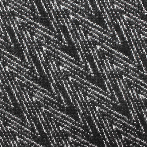 Black Zigzag Jacquard, Viscose-Poly