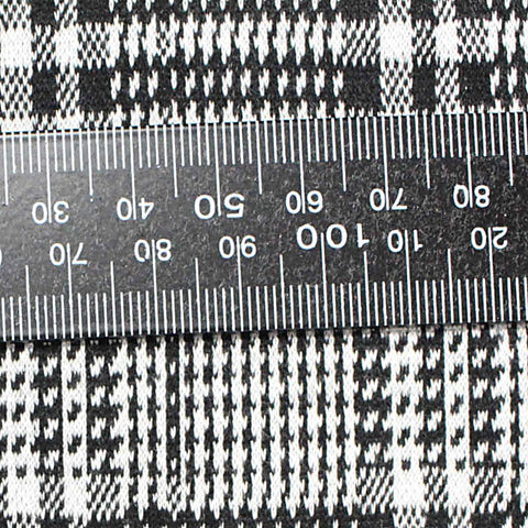 Black Plaid Jacquard, Polyester, 279 gsm
