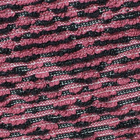 Pink Diagonal-Line Pointelle Knit, Poly-Cotton