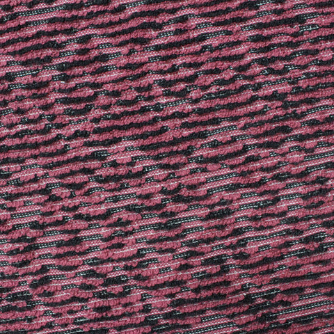 Pink Diagonal-Line Pointelle Knit, Poly-Cotton