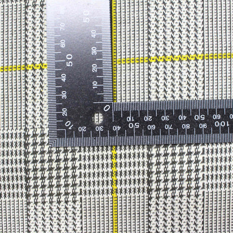 Black Houndstooth Jacquard, Polyester, 285 gsm, 165 cm