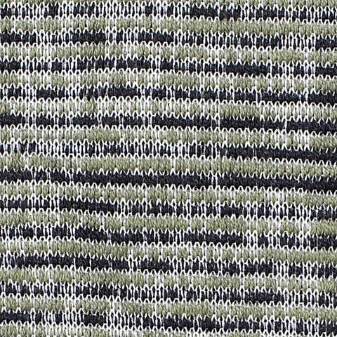Black Horizontal-Stripe Chunky Knit, Poly-Cotton, 292 gsm