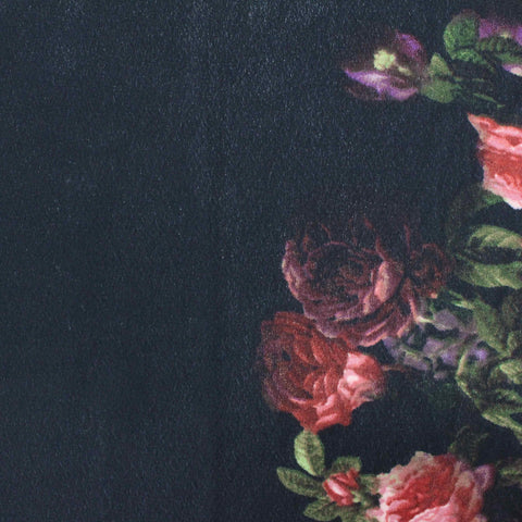 Red Floral Woven, Polyester