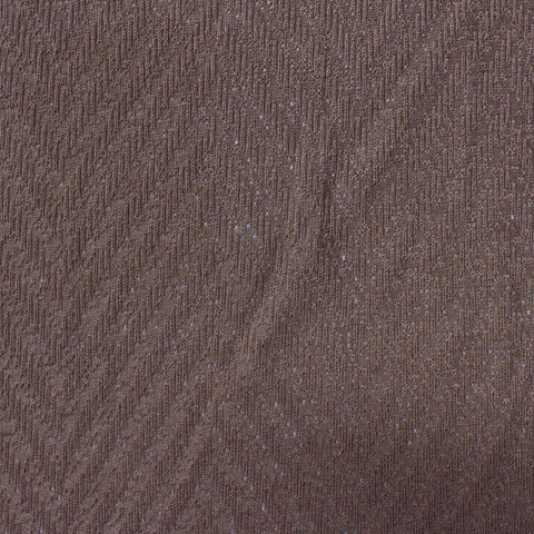 Brown Tone-on-Tone Chevron Jacquard, Poly-Viscose