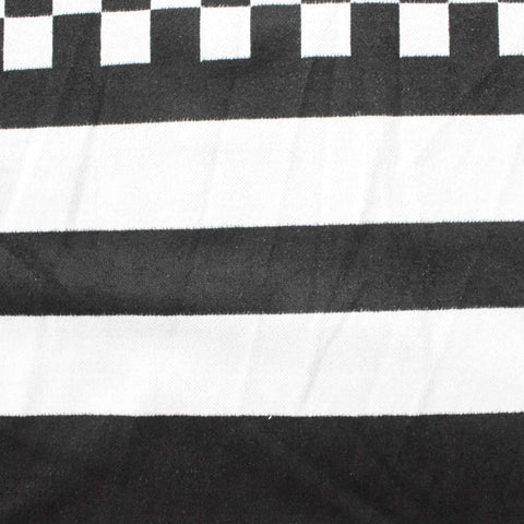Black Checks Faux Suede, Polyester