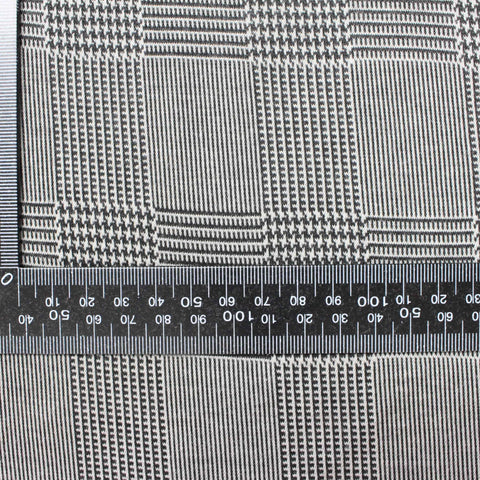 Black Plaid Jacquard, 250 gsm