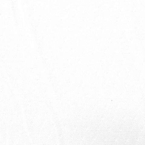 Jacquard Polyester Cotton Pointelle Knit Fabric, 126 gsm, 174 cm — White