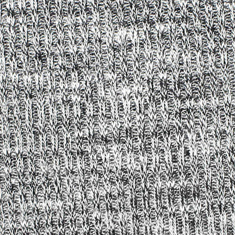 Black Marl Rib Knit, Viscose-Poly, 242 gsm