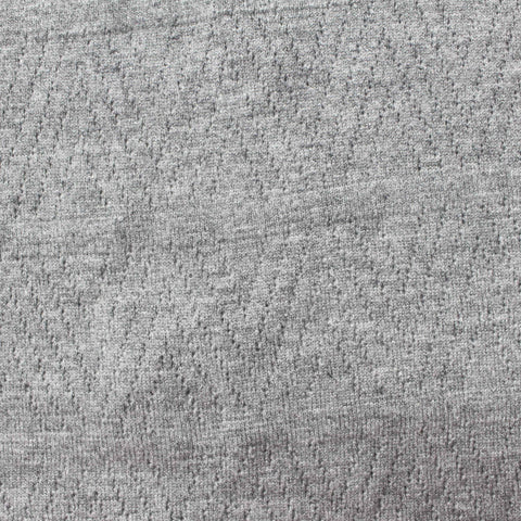 Grey Tone-on-Tone Diamond Pointelle Knit, Viscose-Nylon