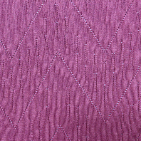 Magenta Eyelet Pointelle Knit, Cotton-Modal