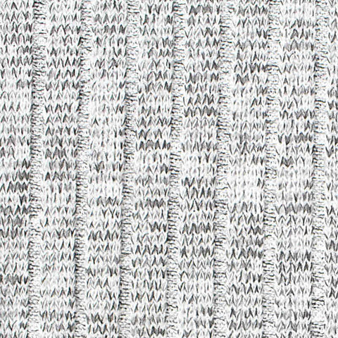 Dark Grey Marl Rib Knit, Poly-Viscose, 196 gsm