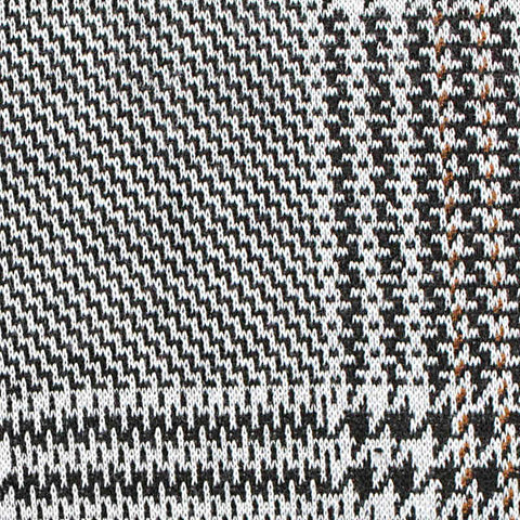 Black Plaid Interlock Knit, Poly-Viscose, 264 gsm