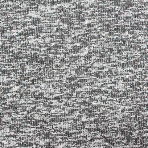 Black Heathered-Marl Knit, Cotton-Poly