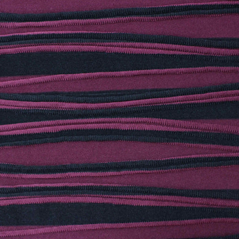 Dark Purple Horizontal-Stripe Jacquard, Polyester