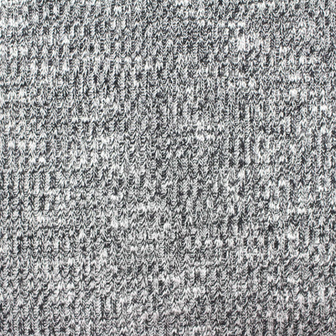 Black Marl Rib Knit, Viscose-Poly, 295 gsm
