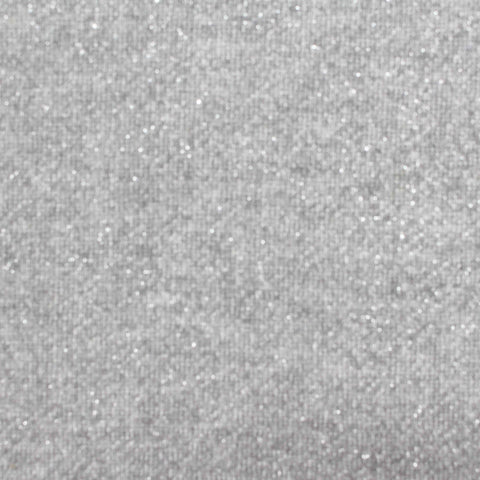 Silver Glitter French Terry, Poly-Cotton