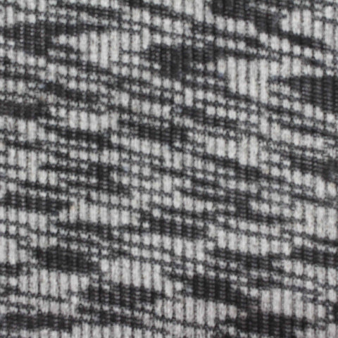 Black Heathered-Marl Rib Knit, Polyester, 188 gsm
