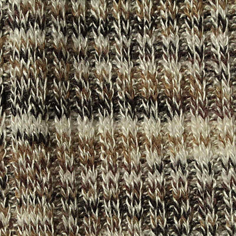 Heathered Brown Marl Rib Knit, Viscose-Poly, 210 gsm