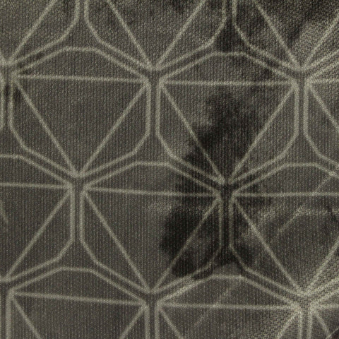 Dark Grey Geometric-Honeycomb Interlock Knit, Polyester