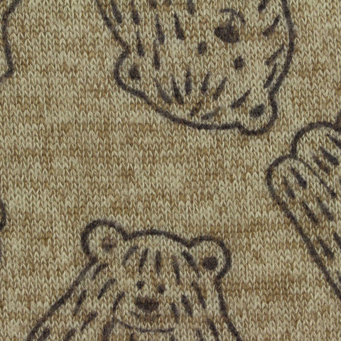 Dark Brown Cartoon-Bear Chunky Knit, Viscose-Poly