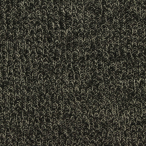 Dark Grey Marl Rib Knit, Viscose-Poly, 210 gsm